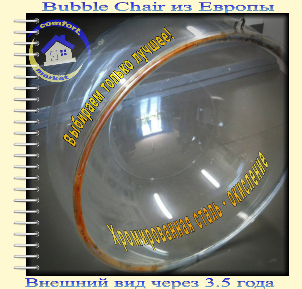 Bubble chair - furniture made in Europe - after 3-4 years.