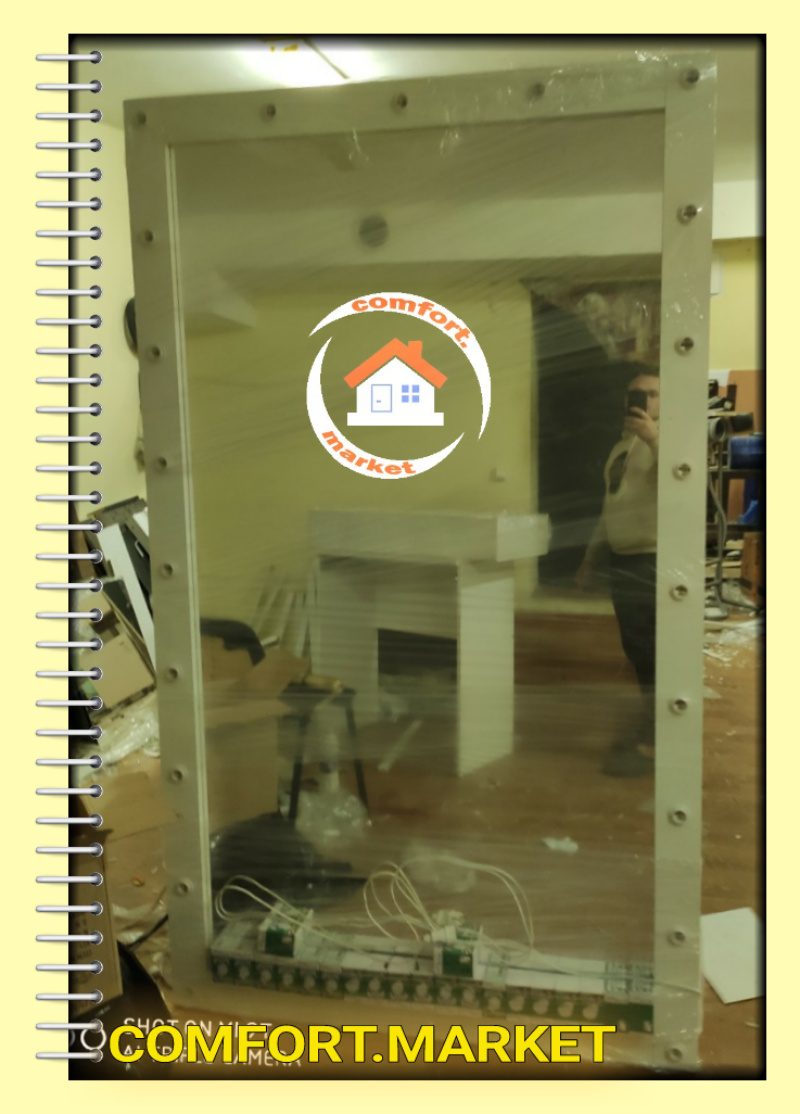 Large full-length mirror with LED backlight Купить зеркало в полный рост человека со светодиодными лампами в комплекте недорого, от производителя в Украине - Comfort Market.